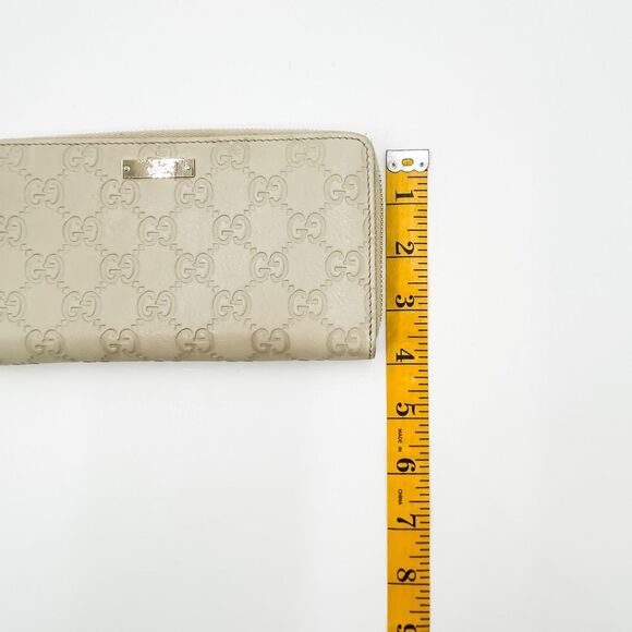 Gucci GG Monogram Guccissima Neutral Leather Zip Around Wallet Organizer - Picture 12 of 12